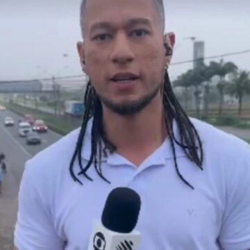 Repórter da Rede Bahia sofre acidente após reportagem ao vivo e fica ferido
