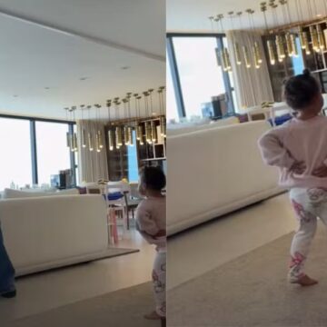 Neymar encanta seguidores ao mostrar Mavie e Bruna Biancardi dançando