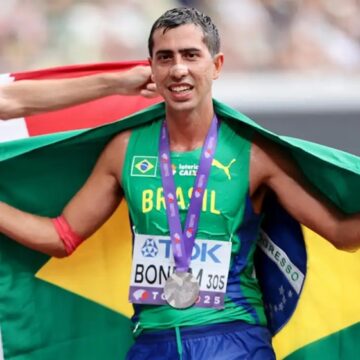 Caio Bonfim conquista prata na prova de 35 km do Mundial de Atletismo