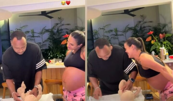 Carol Peixinho e Thiaguinho mostram preparativos para a chegada do filho Bento