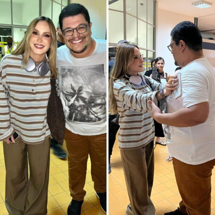 Claudia Leitte emociona após realizar sonho de fã em aeroporto na Bahia; assista