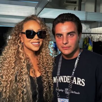 Marcelo, filho de Ivete Sangalo, tieta Mariah Carey nos bastidores do The Town