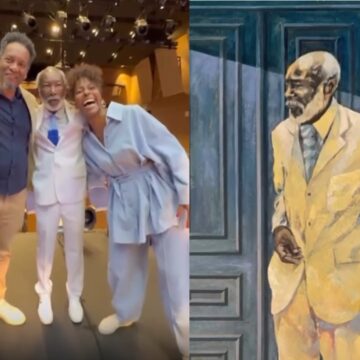 Maju Coutinho reconhece Clarindo Silva como personagem de quadro pintado pelo marido