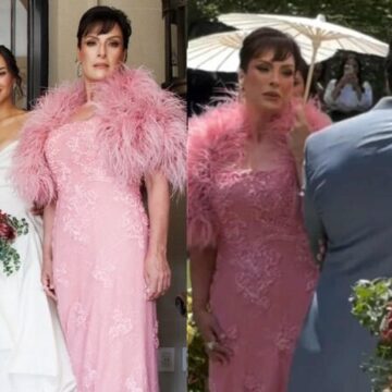 Saiba quem é a ex-mulher de Faustão que chamou atenção com look rosa no casamento da filha
