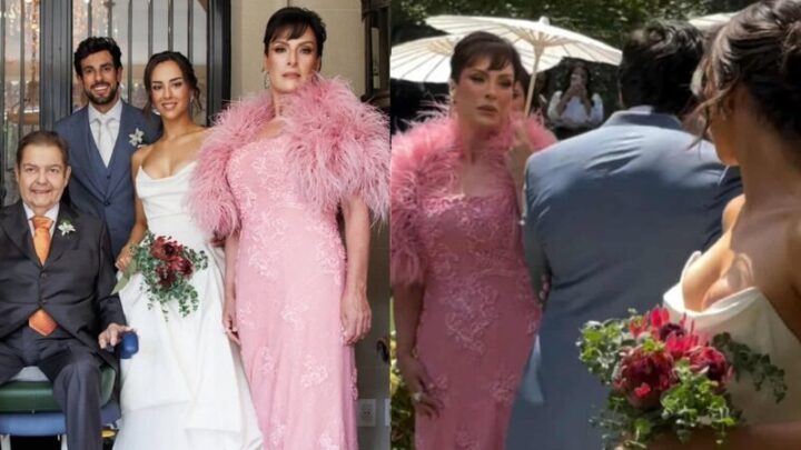 Saiba quem é a ex-mulher de Faustão que chamou atenção com look rosa no casamento da filha