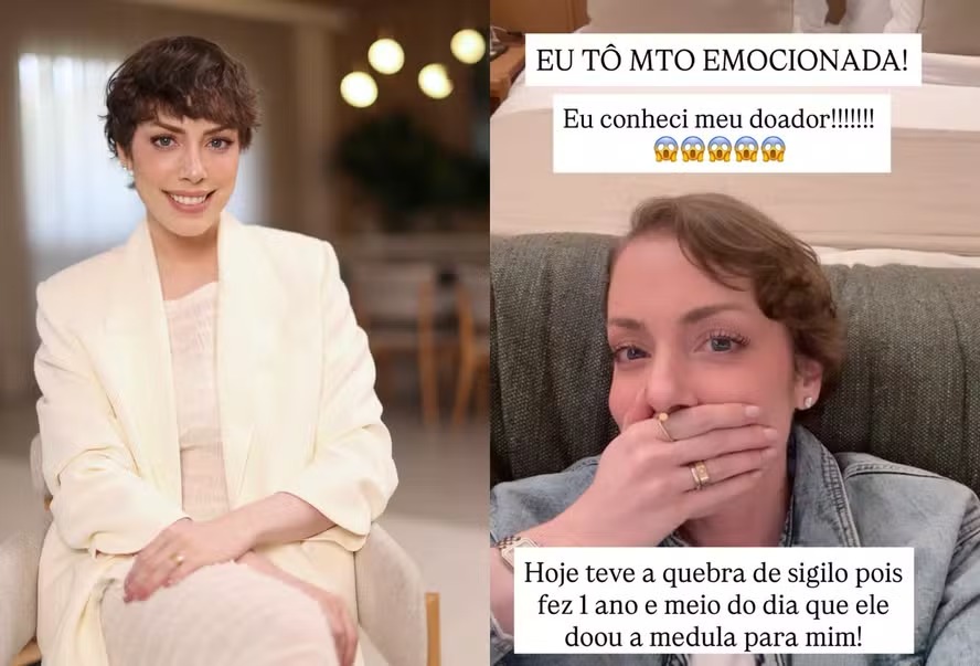 Fabiana Justus conhece doador de medula óssea após um ano e meio do transplante: ‘Emocionada’