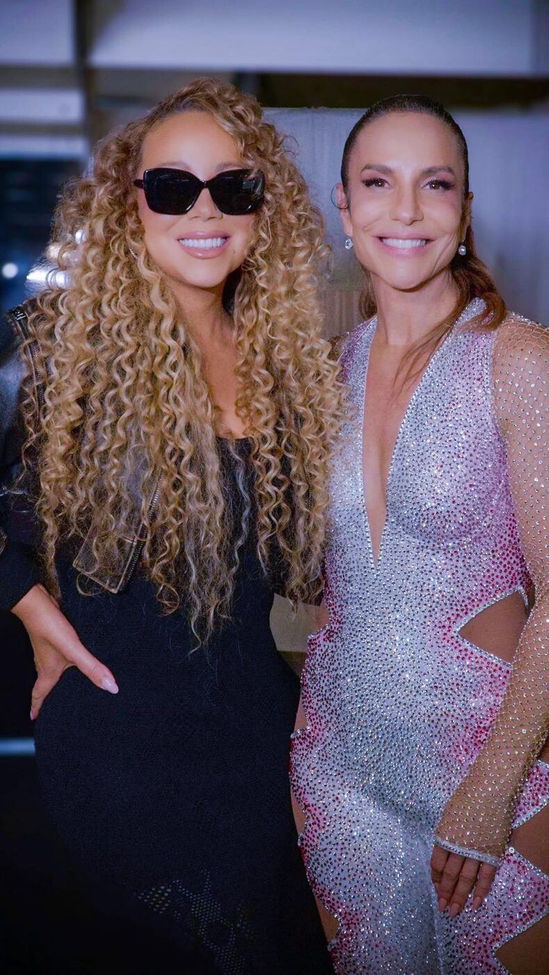 Ivete Sangalo visita camarim de Mariah Carey no The Town: ‘Minha melhor amiga’