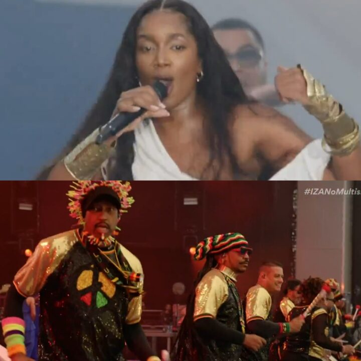 Iza celebra reggae no The Town e divide palco com Olodum; assista