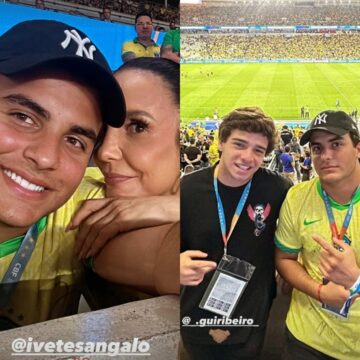 Filho de Ivete, Marcelo Sangalo acompanha a mãe em noite do Brasil no Maracanã