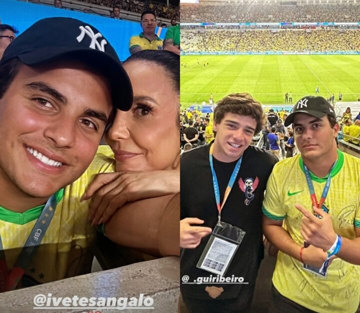 Filho de Ivete, Marcelo Sangalo acompanha a mãe em noite do Brasil no Maracanã