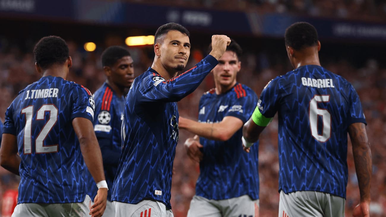 Martinelli decide em 36s, dá assistência e Arsenal estreia com vitória na Champions. Veja melhores momentos