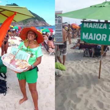 Aos 65 anos, vendedora faz sucesso com lanches saudáveis nas praias do Rio e conquista até famosos