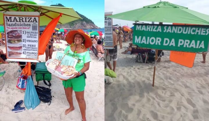 Aos 65 anos, vendedora faz sucesso com lanches saudáveis nas praias do Rio e conquista até famosos