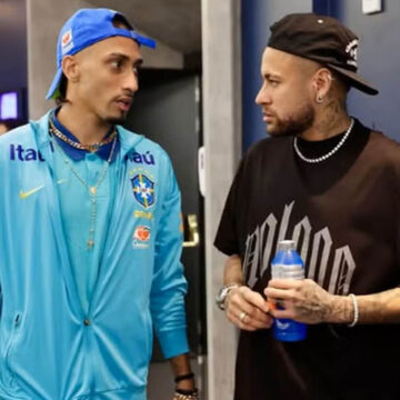 Neymar critica 5º lugar de Raphinha na Bola de Ouro. Veja post