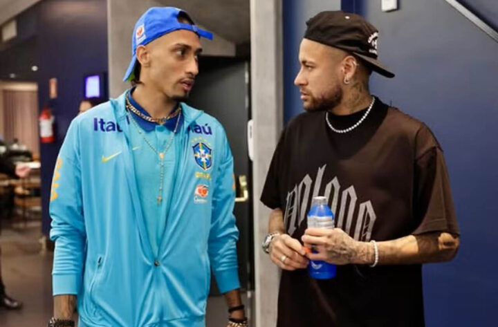 Neymar critica 5º lugar de Raphinha na Bola de Ouro. Veja post