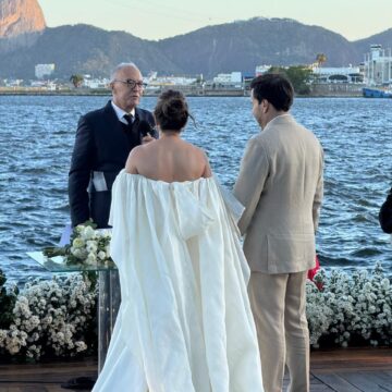 Rodrigo Maia se casa com Vanessa Rahal Canado em cerimônia na Ilha Fiscal com celebração de Nizan Guanaes