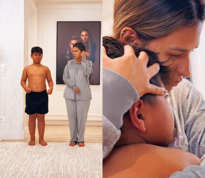 Filho de Simone Mendes se emociona ao perceber detalhes da infância pobre da mãe