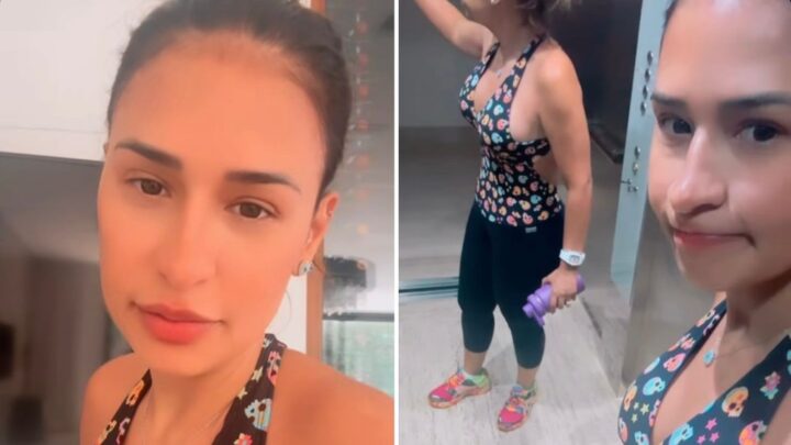 Simone Mendes esbanja disposição ao contar que voltou a malhar