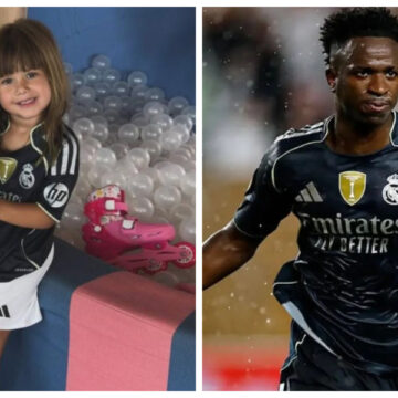 Virginia compartilha foto da filha com camisa do Real Madrid, time de Vini Jr.
