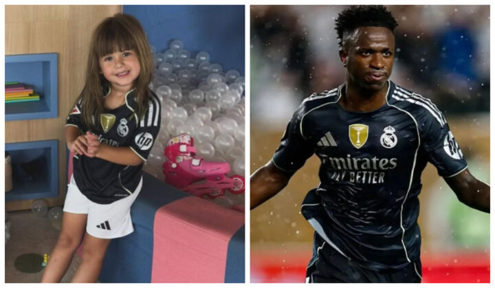 Virginia compartilha foto da filha com camisa do Real Madrid, time de Vini Jr.