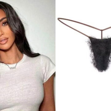 Kim Kardashian lança calcinha que imita pelos pubianos e peça esgota em horas