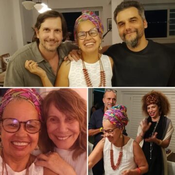 Wagner Moura, Vladimir Brichta, Vanessa da Mata e Renata Sorrah se reúnem em jantar especial em Salvador