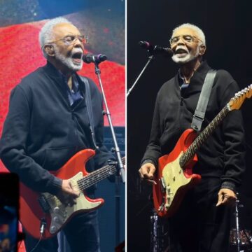 Gilberto Gil se apresenta na festa de 100 anos da Globo, em São Paulo