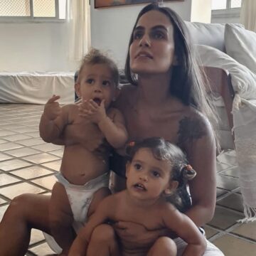 ‘Com vocês, minha maternidade floresceu’, diz Carol Peixinho em homenagem às sobrinhas