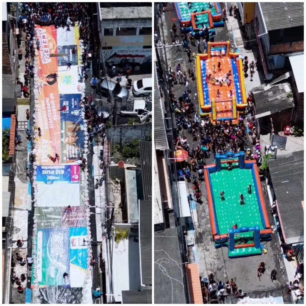 Ladeira de Sabão: moradores da Boca do Rio transformam rua em parque de diversão gigante
