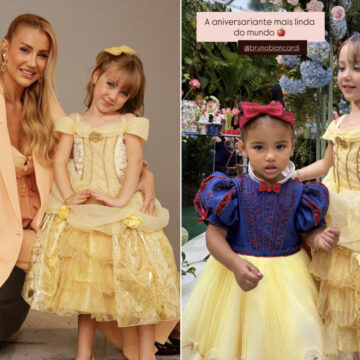 Filha de Ana Paula Siebert e Roberto Justus, Vicky esbanja fofura em festa de aniversário de Mavie