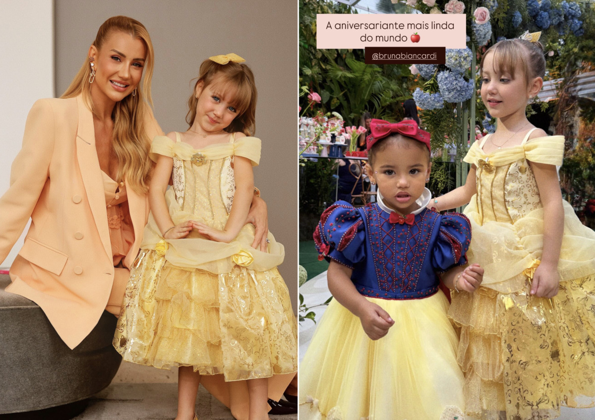 Filha de Ana Paula Siebert e Roberto Justus, Vicky esbanja fofura em festa de aniversário de Mavie