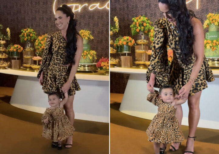 Graciele Lacerda combina look com a filha Clara em festa especial de aniversário; veja fotos