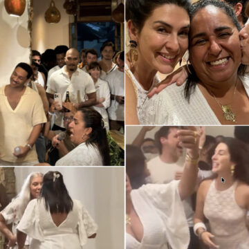 Fe Paes Leme, Astrid Fontenelle, Liniker e mais famosos curtem roda de samba em Salvador Fe Paes Leme, Astrid Fontenelle, Liniker e mais famosos curtem roda de samba em Salvador