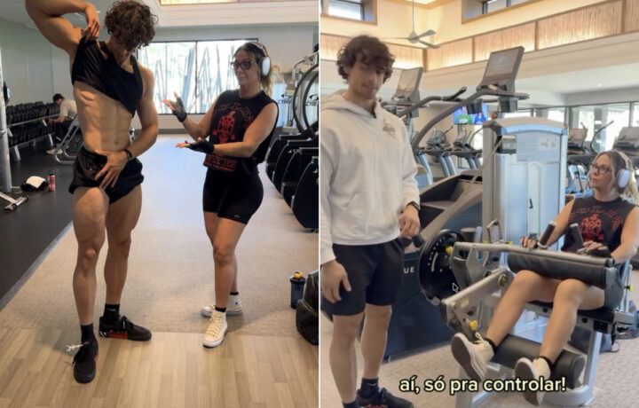 Carla Perez ganha elogio do filho durante treino na academia: “Aluna super dedicada” Carla Perez ganha elogio do filho durante treino na academia: “Aluna super dedicada”