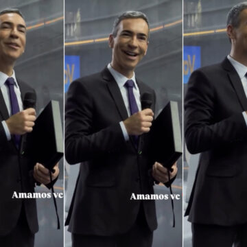 Emocionado, César Tralli se despede do Jornal Hoje e ganha apoio da família Emocionado, César Tralli se despede do Jornal Hoje e ganha apoio da família