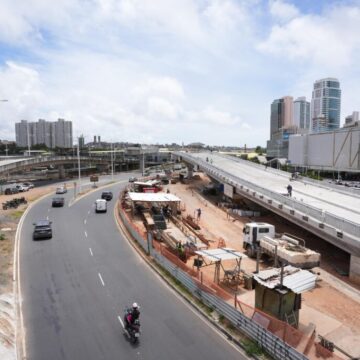 Obra de R$ 50,7 milhões do viaduto no Shopping da Bahia atinge 86% de execução e entra na reta final