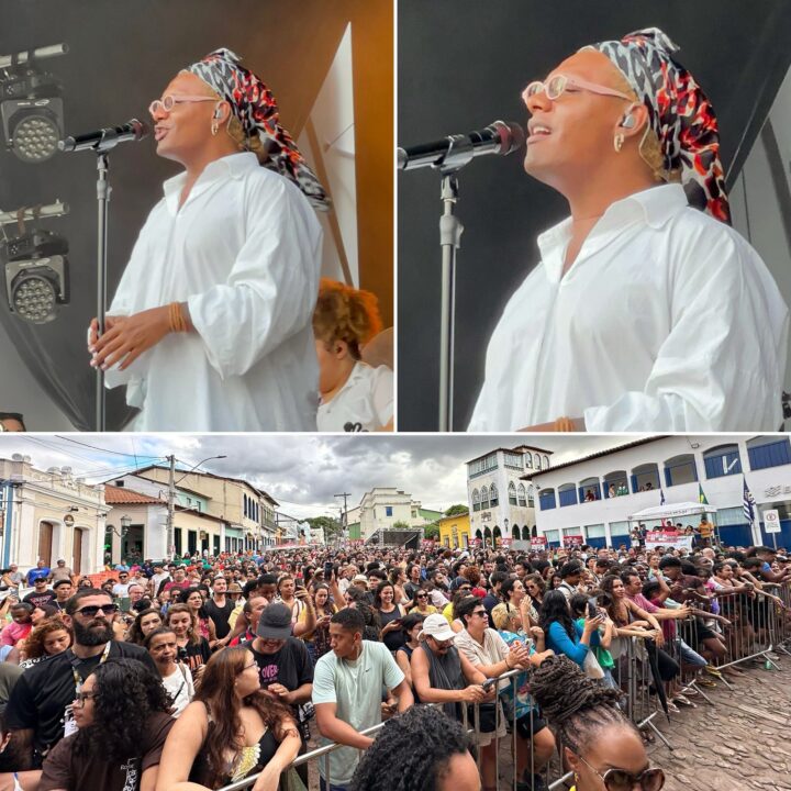 Liniker faz passagem de som antes de show no Festival de Lençóis