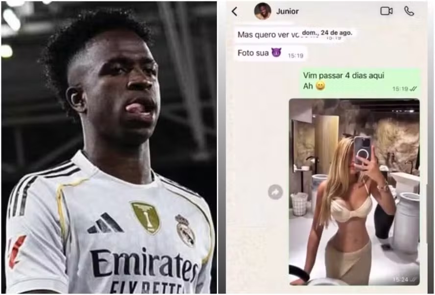 Fotos e flerte: Modelo divulga novas mensagens após Vini Jr. se desculpar com Virginia