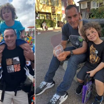 Curado do câncer, Paulo Zulu celebra viagem com filho de 4 anos à Disney