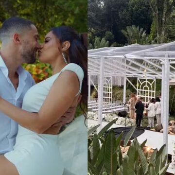 Casamento de Lexa e Ricardo Vianna tem 3 mil flores e homenagem para filha do casal, Sofia