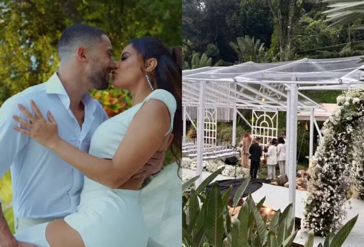 Casamento de Lexa e Ricardo Vianna tem 3 mil flores e homenagem para filha do casal, Sofia