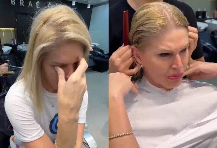 Val Marchiori se emociona ao cortar o cabelo curtinho em meio ao tratamento de câncer