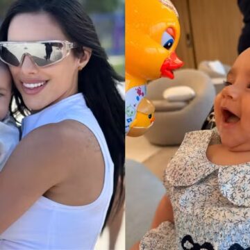 Bruna Biancardi encanta a web com foto fofa da filha caçula, Mel