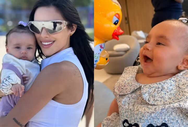 Bruna Biancardi encanta a web com foto fofa da filha caçula, Mel