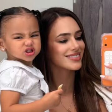 Bruna Biancardi curte sessão de cinema ao lado de Mavie, de 2 anos