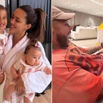 Bruna Biancardi mostra fim de semana com filhas, Neymar, irmã e amigos