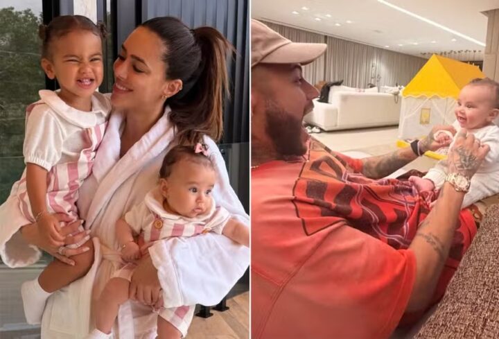 Bruna Biancardi mostra fim de semana com filhas, Neymar, irmã e amigos