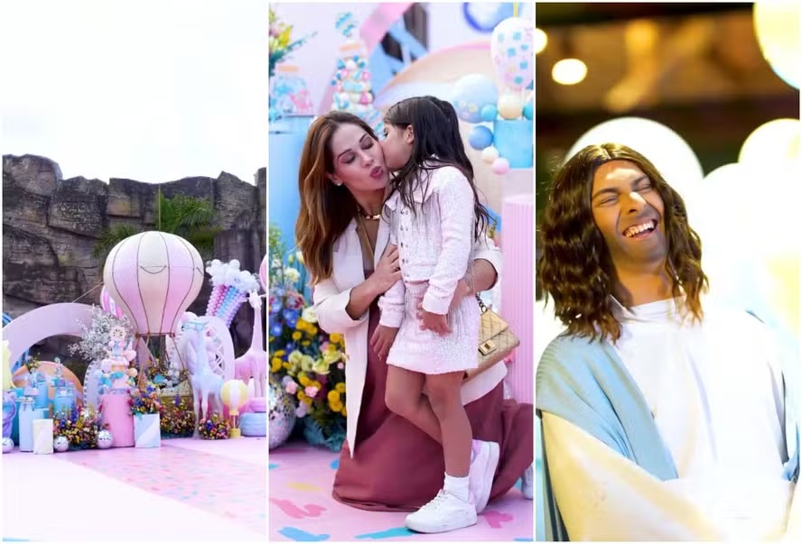 Maira Cardi mostra aniversário da filha e conta: ‘Pediu Jesus na festa dela’