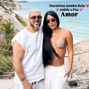 Belo posta primeira foto ao lado de Rayane Figliuzzi e se declara no aniversário da namorada Belo posta primeira foto ao lado de Rayane Figliuzzi e se declara no aniversário da namorada