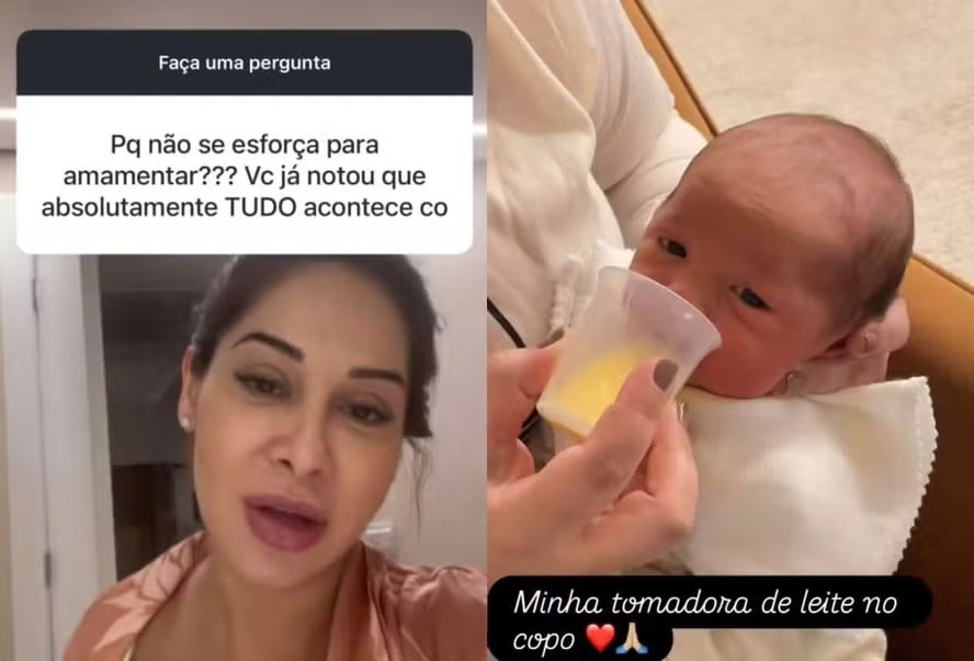 Maíra Cardi é acusada por internauta de não se esforçar para amamentar recém-nascida: ‘Absurdo’ Maíra Cardi é acusada por internauta de não se esforçar para amamentar recém-nascida: ‘Absurdo’
